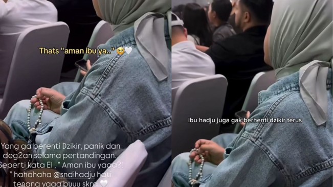 Ibunda Syifa Hadju Saat Dukung El Rumi Tinju (TikTok)